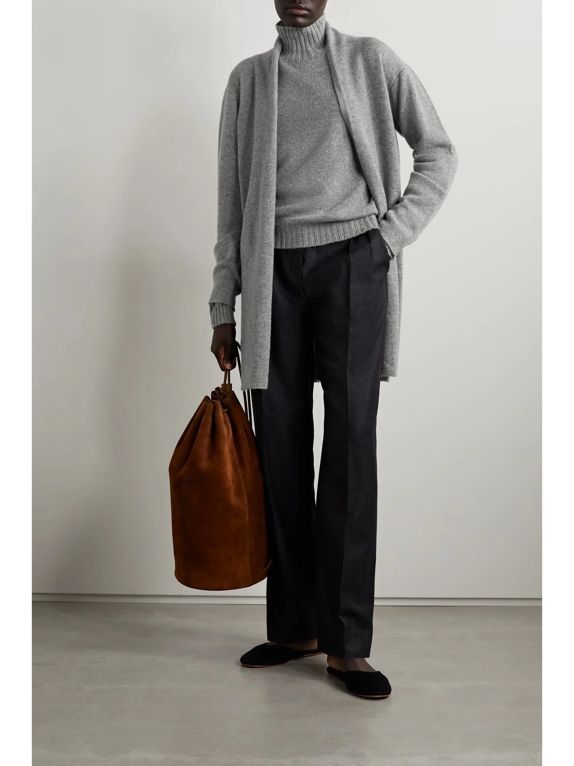 Winter Cashmere Minimal Cardigan featuring tops outerwear